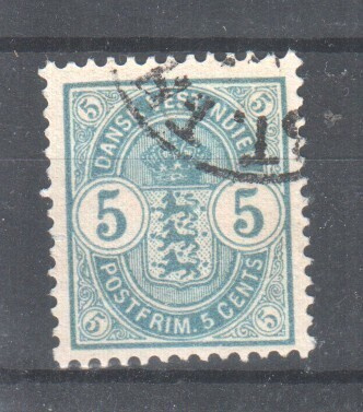 Tanskan Länsi-intia 1900 5 cent