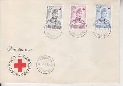 FDC 1952 PR sarja liki loistolaadun leimoilla.