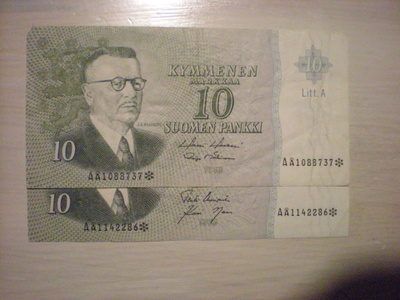 2 kpl 10 mk 1963 TÄHTI