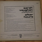 LP Sarah Vaughan : After Hours ( 1963 ) - pikkukuva 2