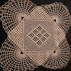 Luonnonvaalea virkattu liina 40x40cm - pikkukuva 1