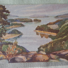 Järvimaisema SAIMAA, taidekortti, kulkenut 1944 - pikkukuva 1