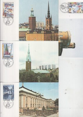 Ruotsi 1985 Stockholmia 86 maksimikortit