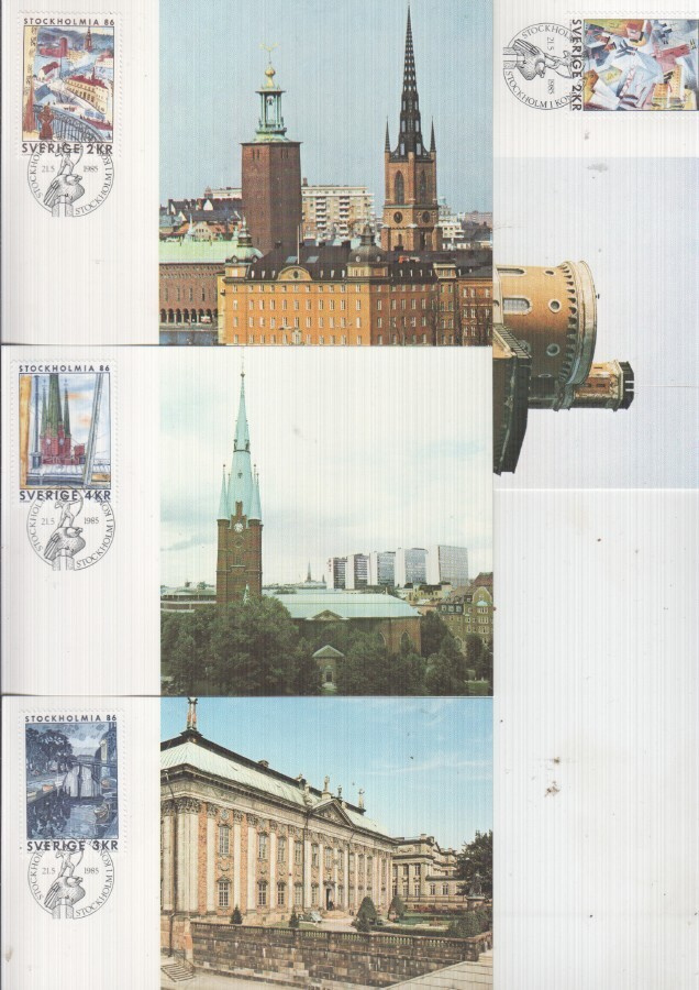 Ruotsi 1985 Stockholmia 86 maksimikortit