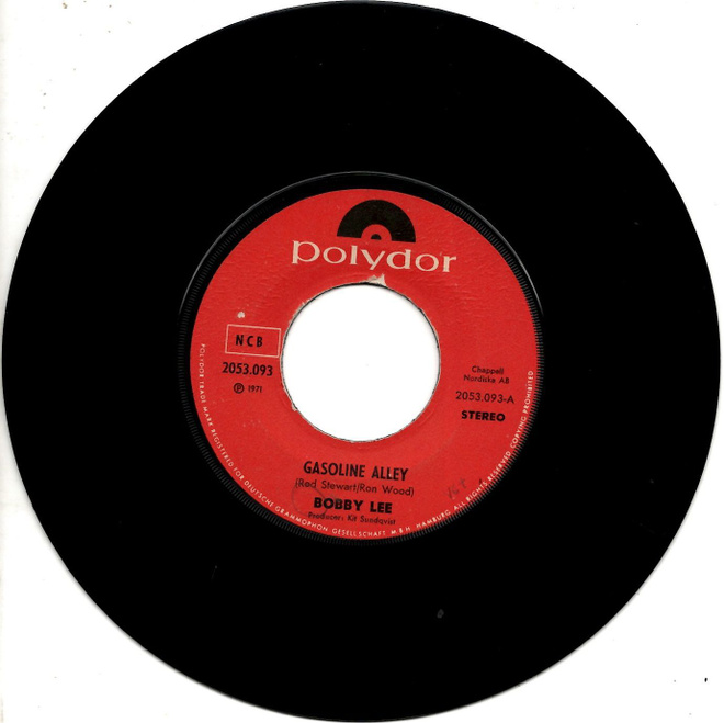 BOBBY LEE: Gasoline Alley / Riddle Song   7"