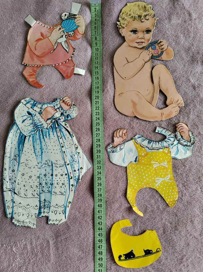 Paperinukke vauva vaippapöksy 60-70-luku