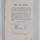 Franz Kafka : Brev till Milena - pikkukuva 2