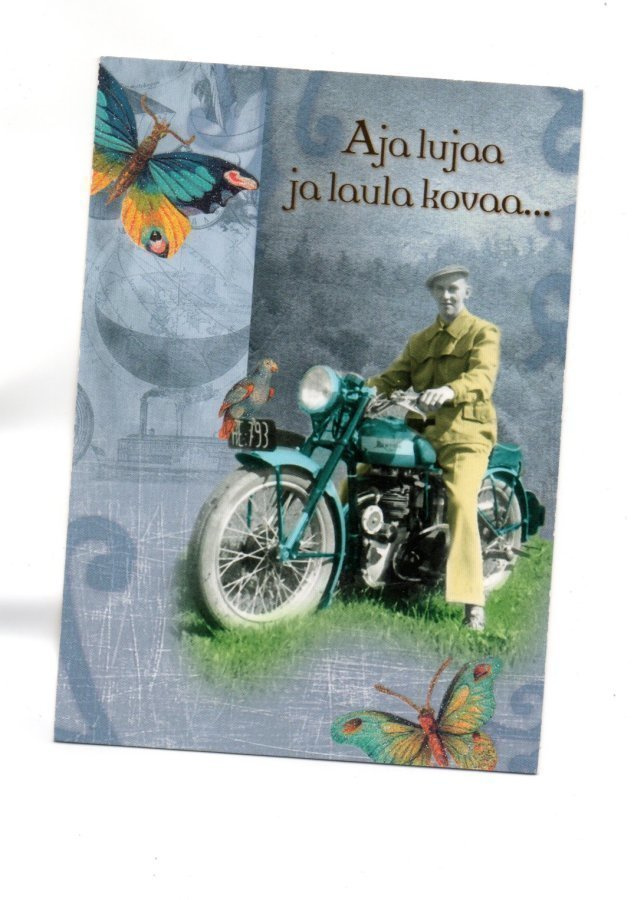 "°AJA LUJAA JA LAULA...."° -KORTTI /KARTO (Kimalle)