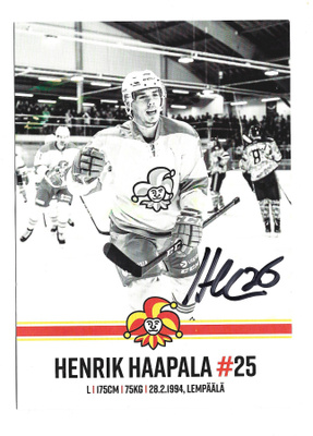 2019-20 Jokerit Postikortti Henrik Haapala