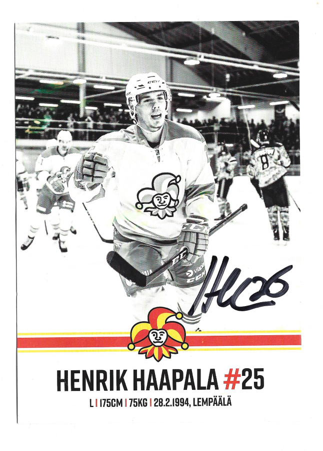 2019-20 Jokerit Postikortti Henrik Haapala