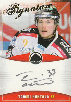 2010/11 Cardset Signature Tommi Huhtala , Ässät