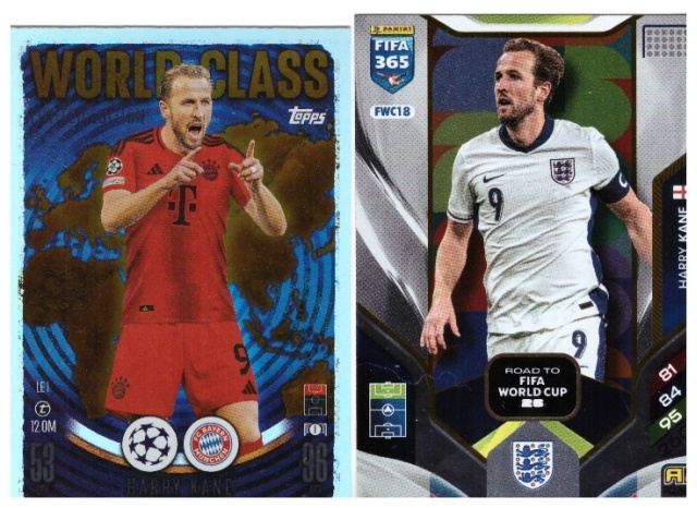2 x HARRY KANE Englanti, Bayer Munchen, Jalkapallo Kortteja