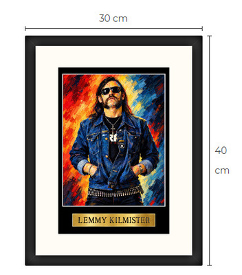Uusi Lemmy Motörhead art print kehystetty 30 cm x 40 cm