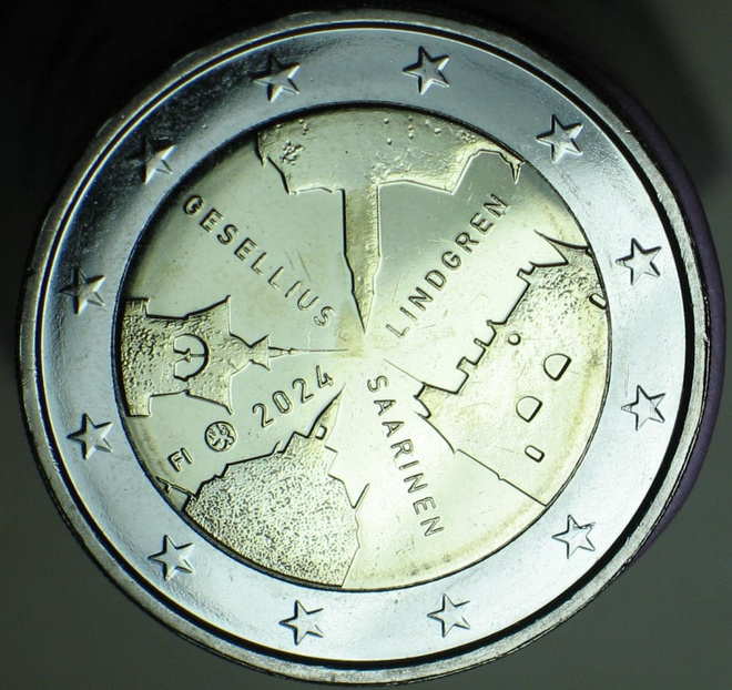 2024 Suomi 2 €  juhlaraha Suomalainen arkkitehtuuri UNC