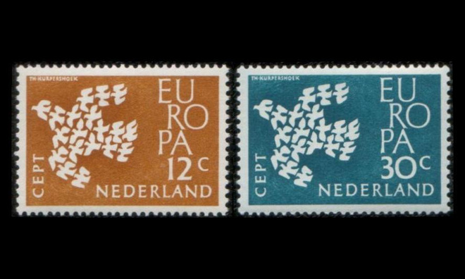 Alankomaat 765-6 ** Europa (1961)