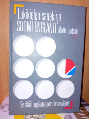 Joutsen  :  Lakikielen sanakirja Suomi- Englanti ( SIS POSTI