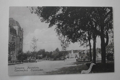 Tampere, Puistokatu, leikkikenttä, muistomerkki, p. 1925