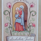 Wendelin: Madonna ja lapsi, kukat, nauha, p. 1949 - pikkukuva 1