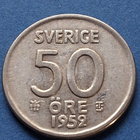 SVERIGE 50 ÖRE 1952, HOPEAA, Kts! - pikkukuva 1