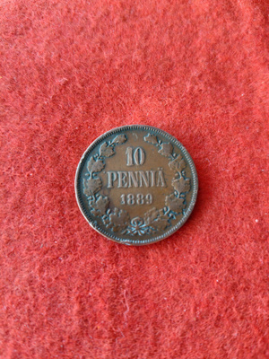 10 PENNIÄ 1889 Cu SUOMI