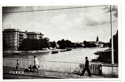 Vanha kortti, Turku, Aurajoelta