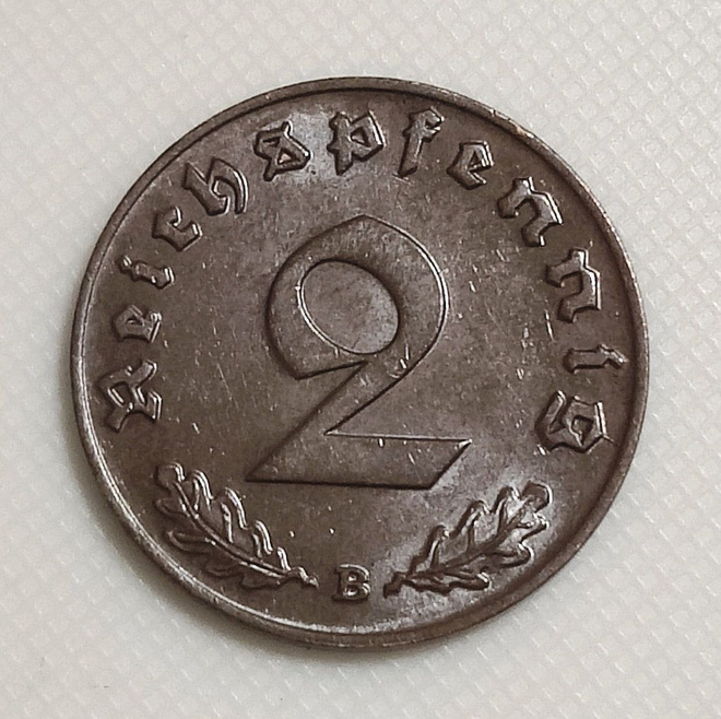 Saksa 2 Pfennig 1939B