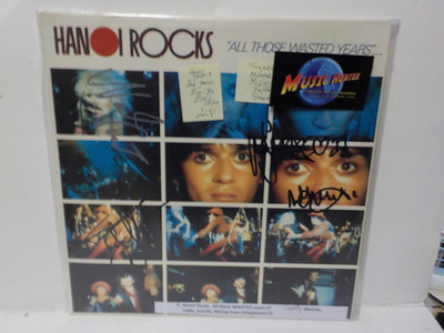 HANOI ROCKS ALL THOSE WASTED YEARS EX+/EX+2LP + 4 X NIMMARIT