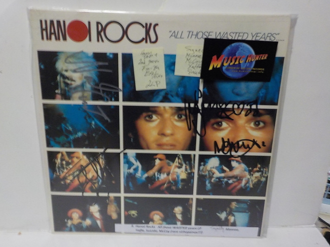 HANOI ROCKS ALL THOSE WASTED YEARS EX+/EX+2LP + 4 X NIMMARIT