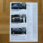 Esite Lancia Thema Prisma Y10 noin 1988 - pikkukuva 1