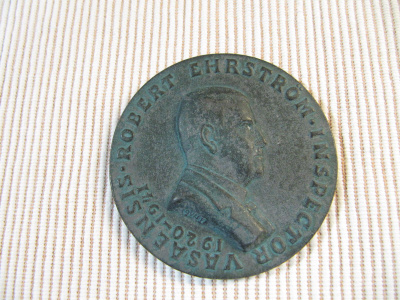Robert Ehrström 19201-1941 mitali /Gerda Qvist 1941.