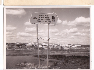 VANHA Postikortti Lappi Rovaniemi 1954