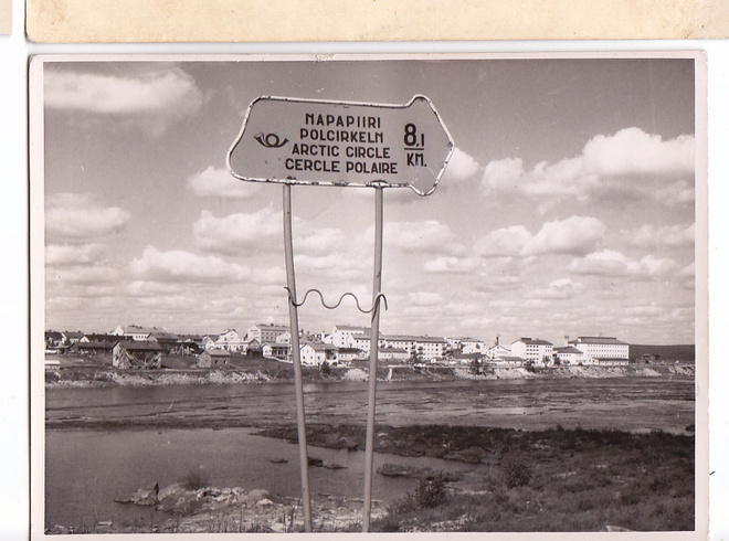 VANHA Postikortti Lappi Rovaniemi 1954