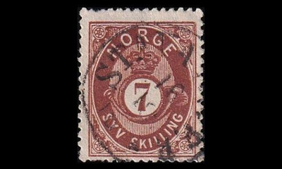 Norja 21 o Postitorvi 7 skilling (1872)