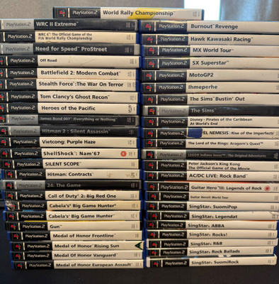 Playstation 2 pelejä paljon 4e/kpl