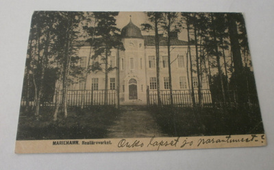 Åland, Mariehamn, Realläroverket, vanha mv pk, p. 1920