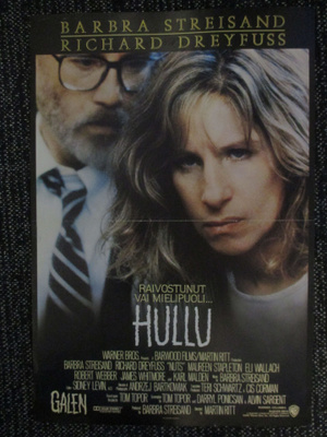 Hullu (1987) - vanha elokuvajuliste - Barbra Streisand