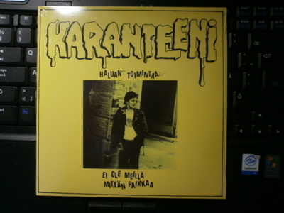 KARANTEENI Haluan Toiminaa 7". KELTAVINYYLI. MINT.