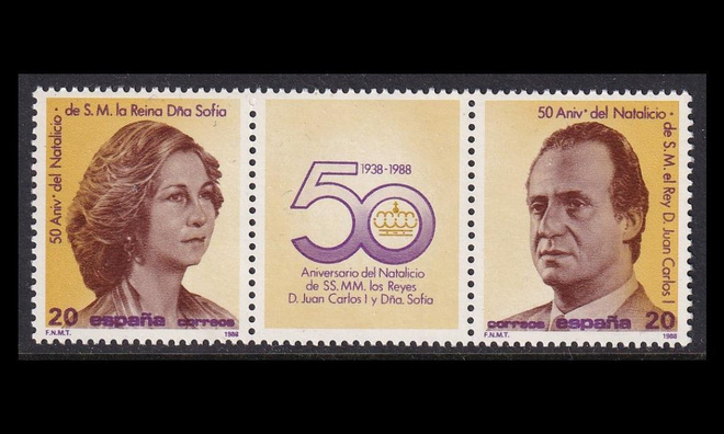 Espanja 2810-1ds ** Kuningaspari 50v (1988)