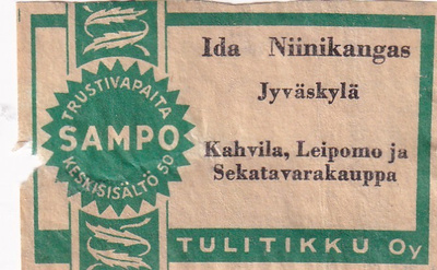 Jyväskylä, Ida Niinikangas   , Sampo , Tulitikku oy  b604