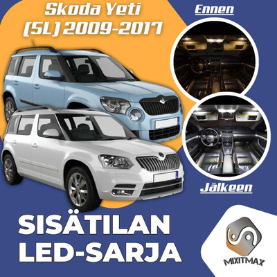 Skoda Yeti (5L) Sisätilan LED-sarja 10-osainen