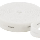 Deltaco Velcro Tarranauha, 20mm, 5m, valkoinen *UUSI* - pikkukuva 2