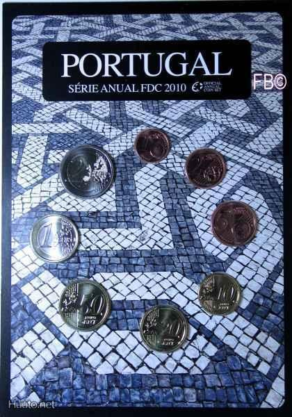 2010 BU setti  PORTUGAL 1c - 2 euro