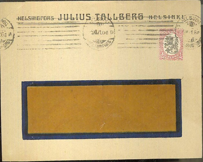 Firmakuori Julius Tallberg Helsinki kirje 1921