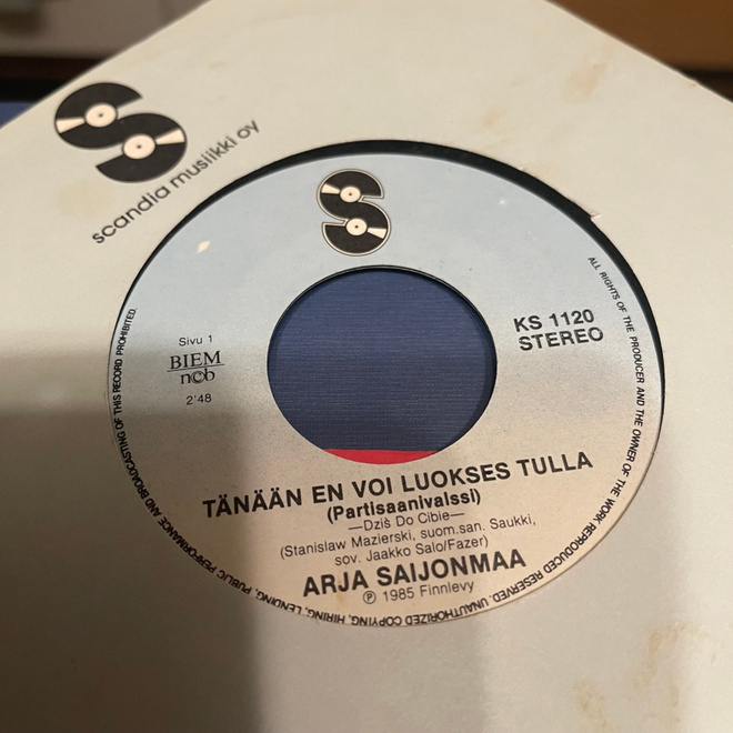 ARJA SAIJONMAA: Partisaanivalssi * Tuska * FIN 1985