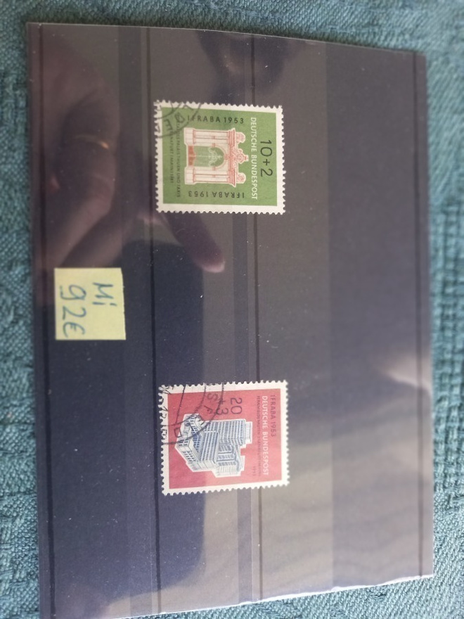 Postimerkkejä Saksa 1953 Mi 171 ja 172