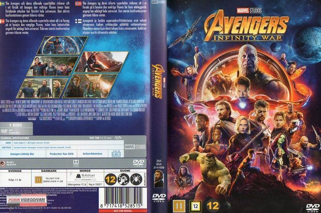 avengers infinity war	(54 336)	k	-FI-	DVD	nordic,			2018	2h