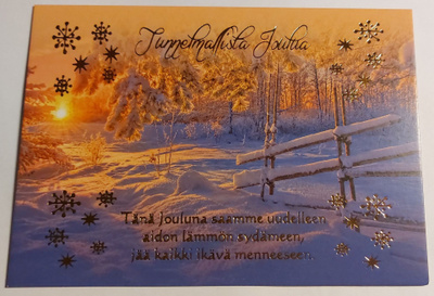 Hopea/Kultafolioitu joulukortti