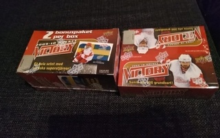2 kpl avaamatonta UpperDeck Victory SWE 09-10 laatikkoa