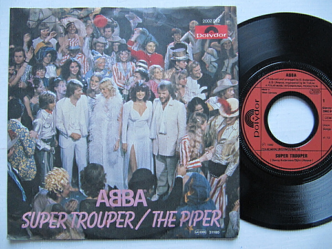ABBA Super Trouper / The Piper 7" sinkku  Saksalainen