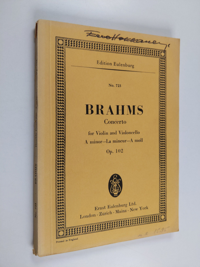 Johannes Brahms : Brahms concerto for violin and violonce...